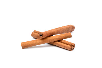 Fragrant  cinnamon isolated on white background