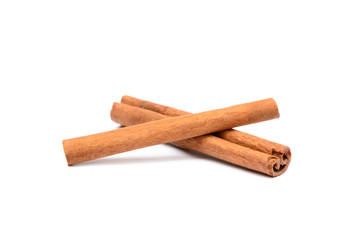 Fragrant  cinnamon isolated on white background
