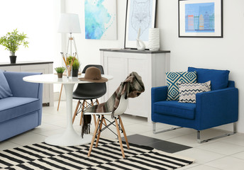 Modern interior on light background
