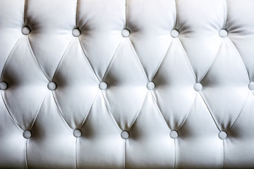 White Furniture Leather Upholstery Background Texture