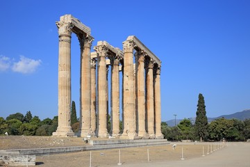 ruins of ancient temple of Zeus, Athens, Greece
