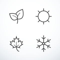 Vector season icons