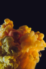 The colorful dye in the water. Abstract background. Wallpaper. Concept art
