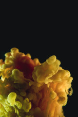 The colorful dye in the water. Abstract background. Wallpaper. Concept art
