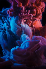 The colorful dye in the water. Abstract background. Wallpaper. Concept art
