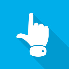 Hand cursor icon. Vector illustration.