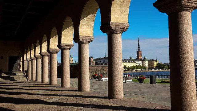 City Hall in Stockholm. Sweden. 4K.

