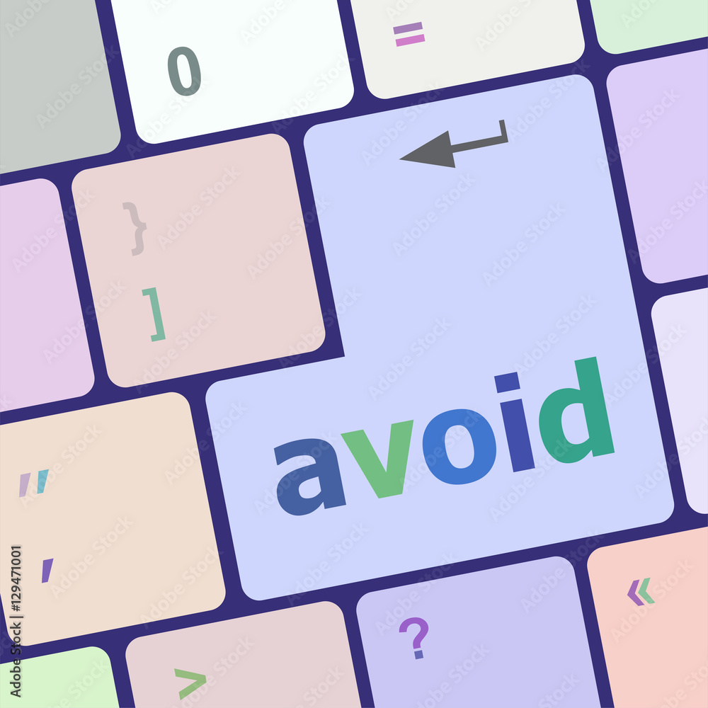 Poster avoid word on keyboard key, notebook computer