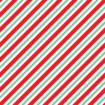 Seamless Christmas Stripe Wrapping Paper Pattern
