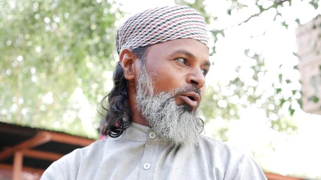 Close up of Muslim Man in Jaipur, India