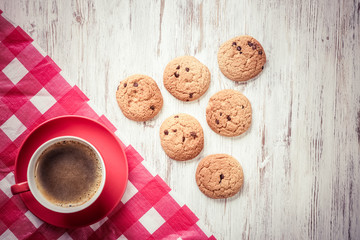 Cup of refreshing coffee