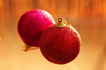 Red christmas tree ball
