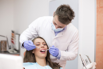 Fototapeta premium Patient in dental office