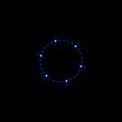 Abstract neon background. luminous swirling bunner. Glowing spiral. 
Shine round frame with light circles light effect. Glowing cover. 
Space for message. Glossy. LED ellipse. Glint