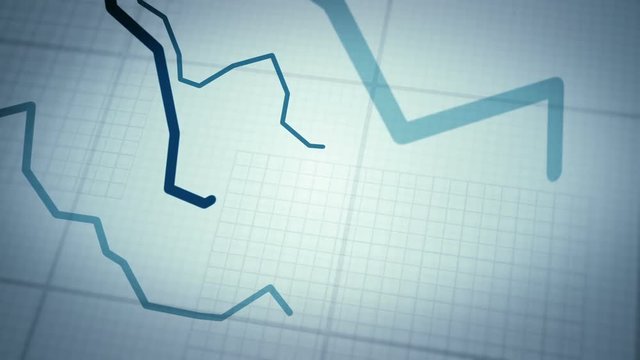 Financial diagrams showing a decreasing tendency.Black-White. Without data.