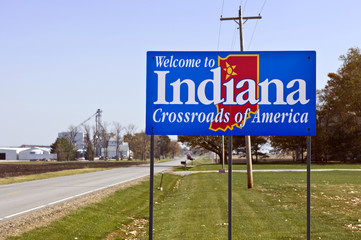 Welcome to Indiana - obrazy, fototapety, plakaty