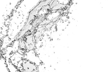  water splash isolated on white background