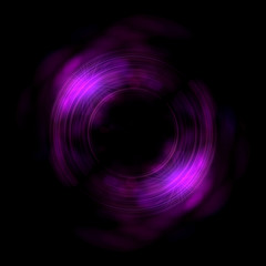 Abstract neon background. luminous swirling bunner. Glowing spiral. 
Shine round frame with light circles light effect. Glowing cover. 
Space for message. Glossy. LED ellipse. Glint