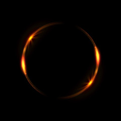 Abstract neon background. luminous swirling bunner. Glowing spiral. 
Shine round frame with light circles light effect. Glowing cover. 
Space for message. Glossy. LED ellipse. Glint