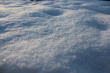 Fototapeta na wymiar Winter white snow covered field.