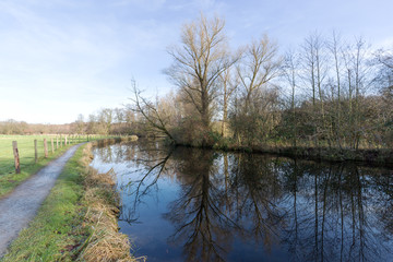 Water Reflections On River Nette / Germany