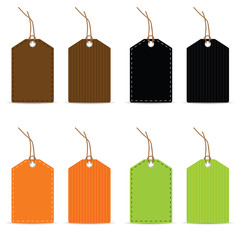 tag color design set illustration on white