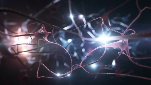 Neurons. Loopable. Blue-red.