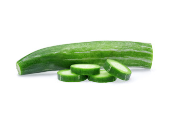 Snake gourd on white background