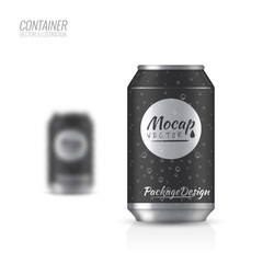 Aluminium bank. Mock up vector illustration.