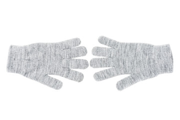 Wool gloves isolated