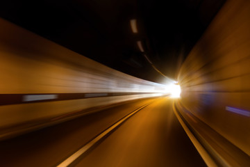 Obraz na płótnie Canvas Speed motion in tunnel