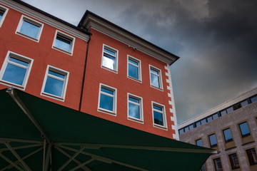 The building against sky in city Minden, Germany