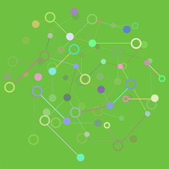 Social Network Graphic Concept. Molecule And Communication Background. Graphic Design Useful For...