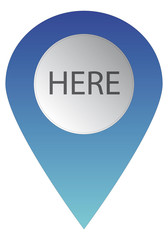 here blue icon pointer for map
