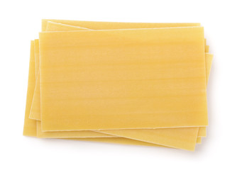 Top view of  lasagna sheets stack