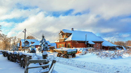 Русская деревня зимой © alexpoison