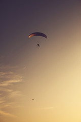 Paragliding at Sunset