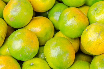 Orange fruit (Other names are, citrus tangerine, mandarin orange for background.