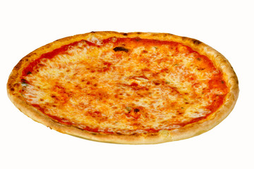 Tasty italian pizza isolated on white background