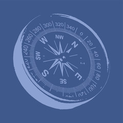 blue compass design