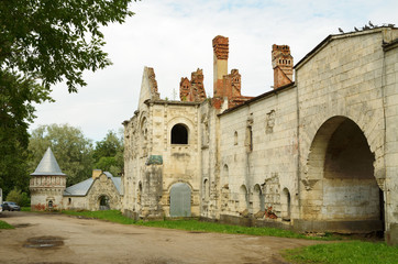Fototapeta na wymiar Tower of an abandoned Church.