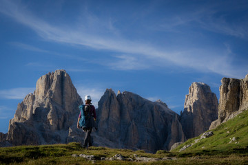 Fototapeta na wymiar Dolomites climbing