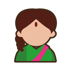 avatar indian woman design vector illustration eps 10