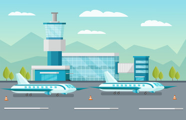 Airport Orthogonal Illustration