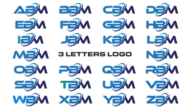 3 letters modern generic swoosh logo ABM, BBM, CBM, DBM, EBM, FBM, GBM, HBM, IBM, JBM, KBM, LBM, MBM, NBM, OBM, PBM, QBM, RBM, SBM, TBM, UBM, VBM, WBM, XBM, YBM, ZBM