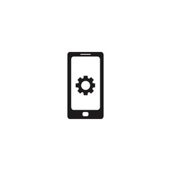 phone gear icon vector