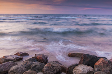 Obraz premium beautiful view of the Baltic Sea to the Polish town Rozewie