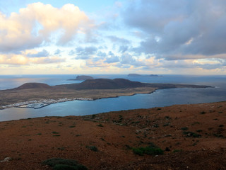 La Graciosa Island seen from the north of Lanzarote (Canary Islands, Spain)