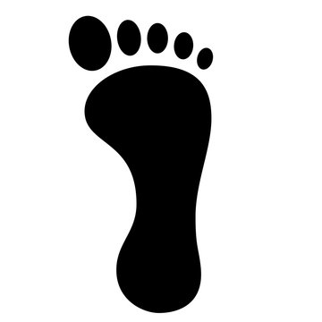 Foot print vector icon