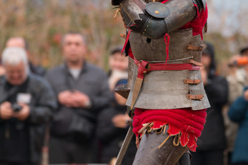 Obraz premium Fighting medieval knights in old century festival